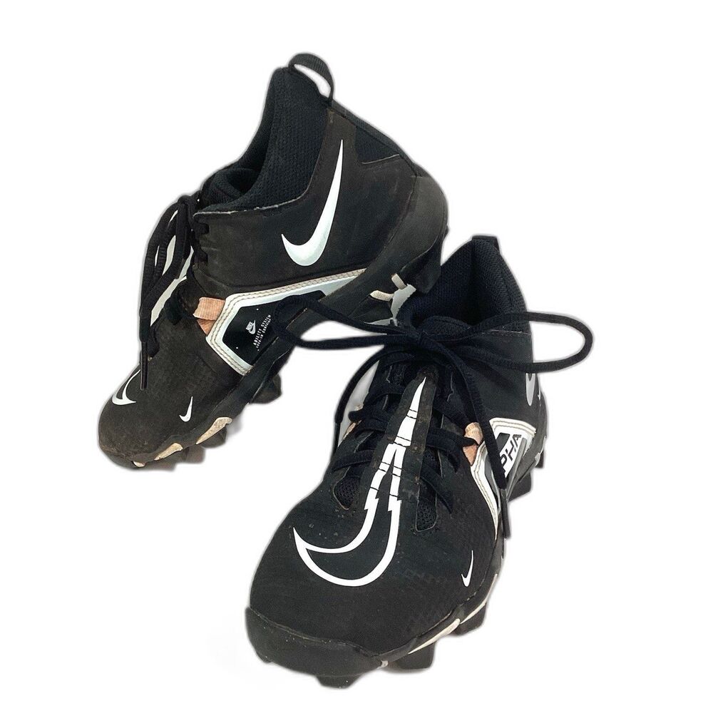 Nike Alpha Boys Menace 3 Shark (CV0581-001) 3.5Y Black Football Cleats Shoes